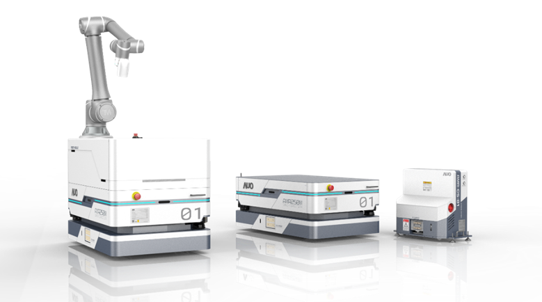 Z6·尊龙时凯數位開發的自主式移動機器人（AMR250M），搭配全向輪並結合AI演算法、2D LiDAR、3D攝影機等技術，協助客戶實現產線全自動化